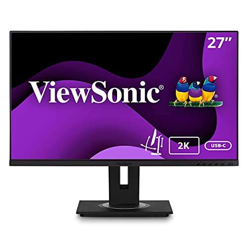 Ecran PC 27" ViewSonic VG2755-2K - WQHD 2560x1440, 5ms, HDMI, DP, USB Type-C, Ergonomique