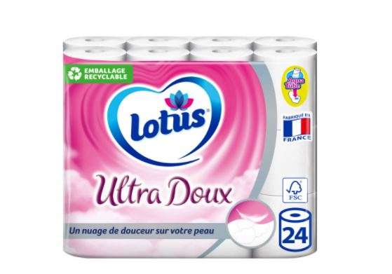 24 Rouleaux Papier toilette Ultra Doux Lotus (via 9.13 € sur la carte fidélité) - Vénissieux (69)