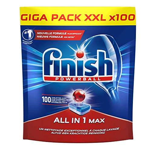 Sachet de 100 pastilles lave vaisselle Finish Powerball all in 1 max