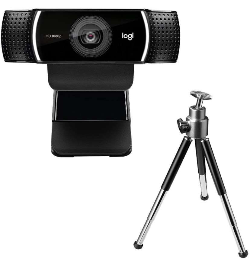 Webcam Logitech C922 + trépied - Streaming Ultrarapide HD 1080p/30ips/HD 720p/60ims