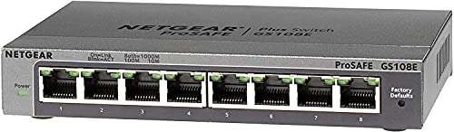 Switch Ethernet Netgear GS108E-300PES - 8 ports Gigabit (manageable)