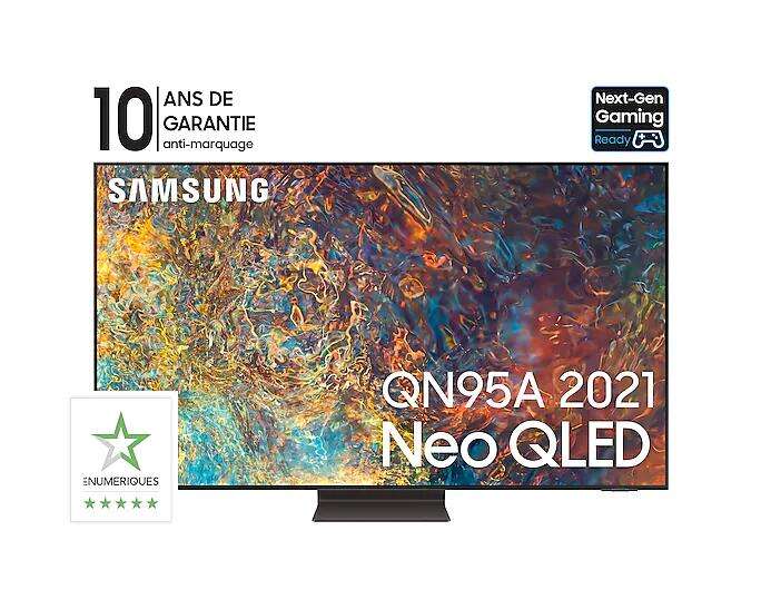 TV QLED 65" Samsung Neo QE65QN95A 4K UHD, HDR 2000, 100Hz + Ecouteurs sans fil Apple Airpods 2 (Via ODR de 500€)