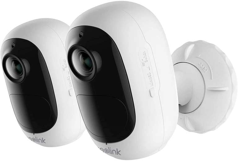 Lot de 2 Caméras de surveillance extérieures Reolink Argus 2 - Full HD, Capteur de mouvement, IP65 (vendeur tiers)