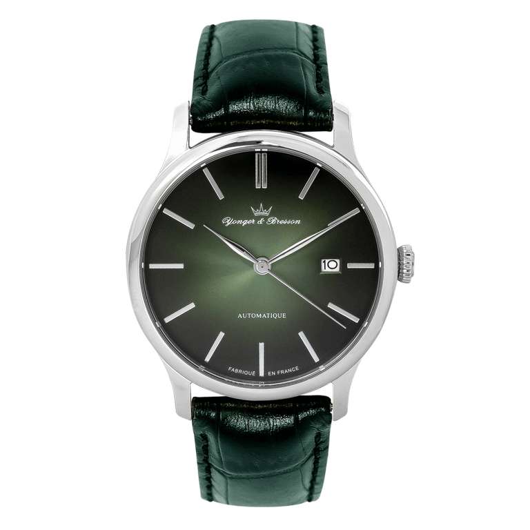Sélection de montres automatiques Yonger et Bresson en promotion - Ex : Beaumesnil Jade - 42mm (yongerbresson.com)