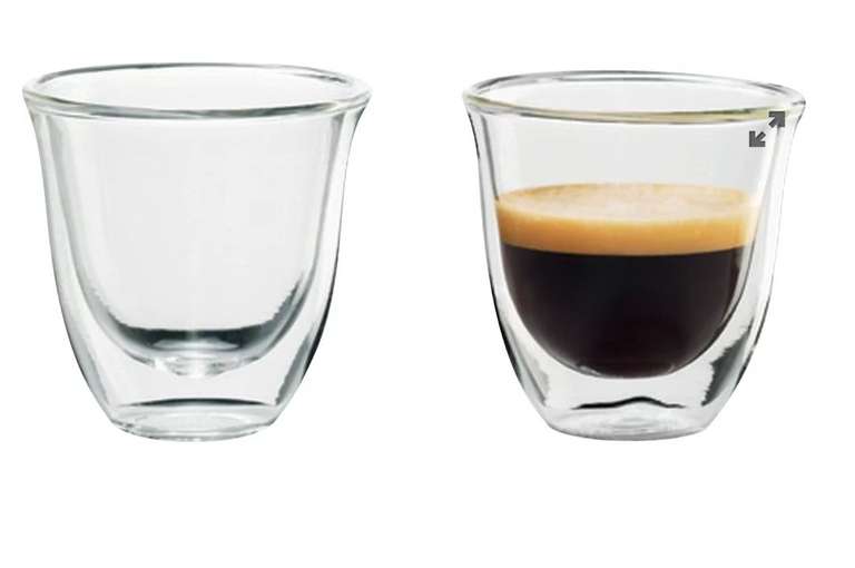 Sélection de Tasses Delonghi à double parois - Ex : Lot de 2 Tasses Delonghi espresso - 2x60ml (Via remise panier)