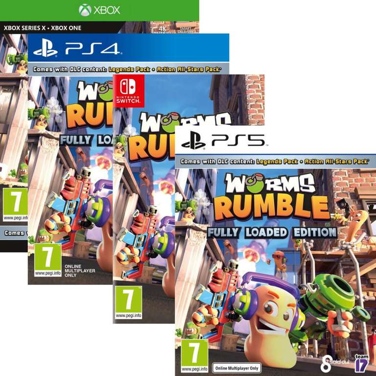 Worms Rumble - Fully Loaded Edition sur PS5, PS4 ou Xbox One / Series X (6,99€ sur Nintendo Switch)