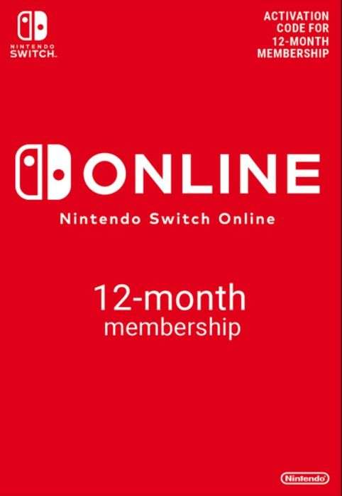 Abonnement Nintendo Switch Online - 12 mois (Dématérialisé)