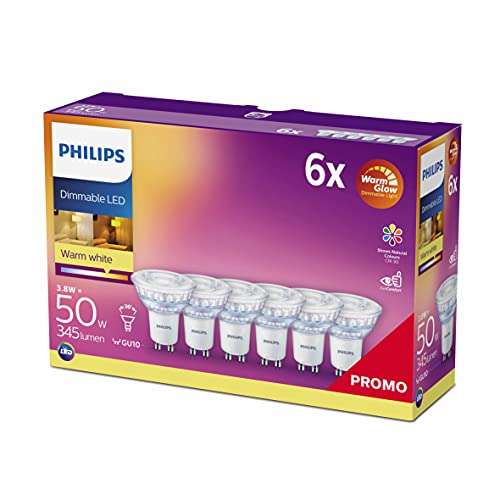 Lot de 6 ampoules LED Philips Spot GU10