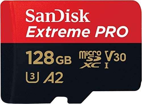 Carte microSDXC SanDisk Extreme Pro SanDisk (SDSQXCY-128G-GN6MA) - V30, A2, 128 Go avec adaptateur SD