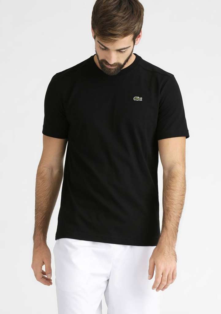 T-shirt basique Lacoste sport - Classic, Black, Tailles S à XL (vendeur tiers)