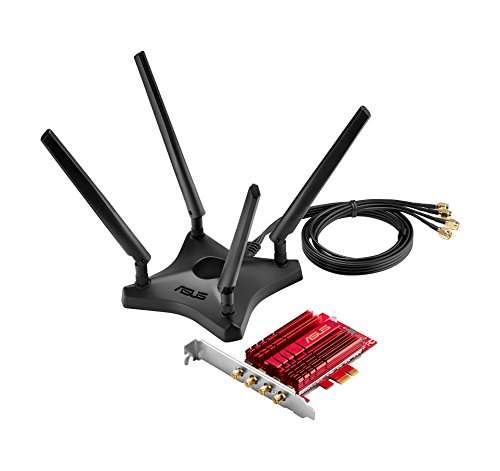 Carte réseau Wi-Fi PCIe Asus PCE-AC88 - Double Bande, AC3100