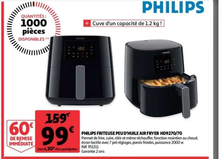 Friteuse sans-huile Philips Airfryer XL HD9270/70 - 1.2 kg, 2000W
