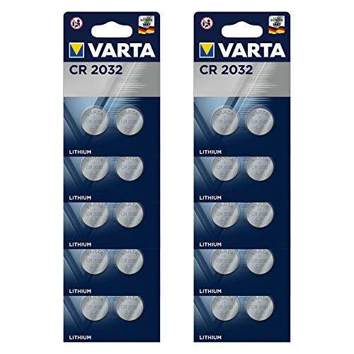 Lot de 20 piles bouton Varta CR2032