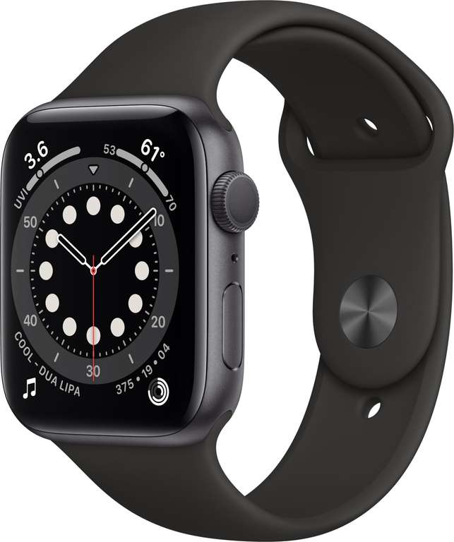 Montre connectée Apple Watch Series 6 GPS - 44 mm, bracelet Sport, noir