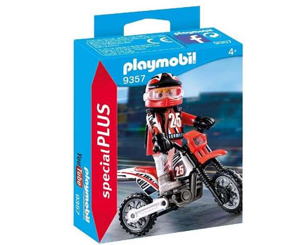 Jouet Playmobil Action Les véhicules de course - Pilote de motocross 9357
