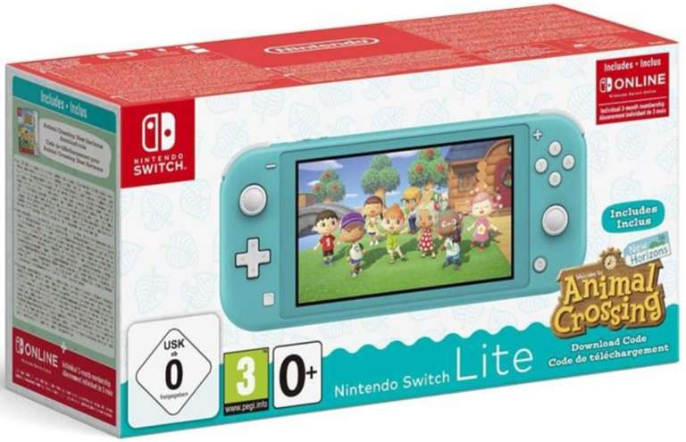 Console Nintendo Switch Lite + Animal Crossing: New Horizons + abonnement 3 mois au Switch Online (via 73,47€ sur la carte) - Olivet (45)