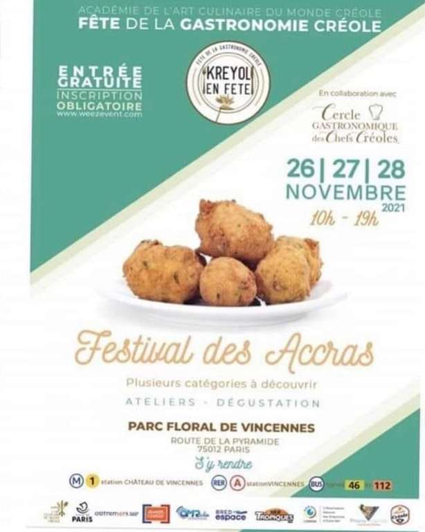 Festival des Accras - Parc Floral de Vincennes (75)