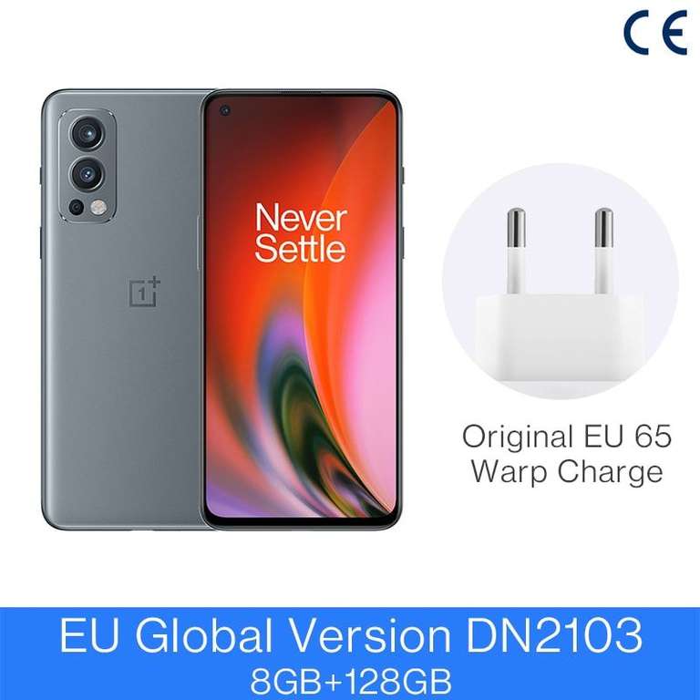 Smartphone 6,43" OnePlus Nord 2 5G - 8 Go RAM, 128 Go (Entrepôt France)