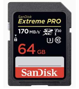 Carte mémoire SDXC SanDisk Extreme Pro UHS-I, Classe 10, U3, V30 - 64 Go