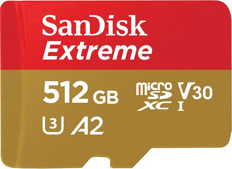Carte mémoire MicroSDXC SanDisk Extreme (Classe 10, U3, V30) - 512 Go