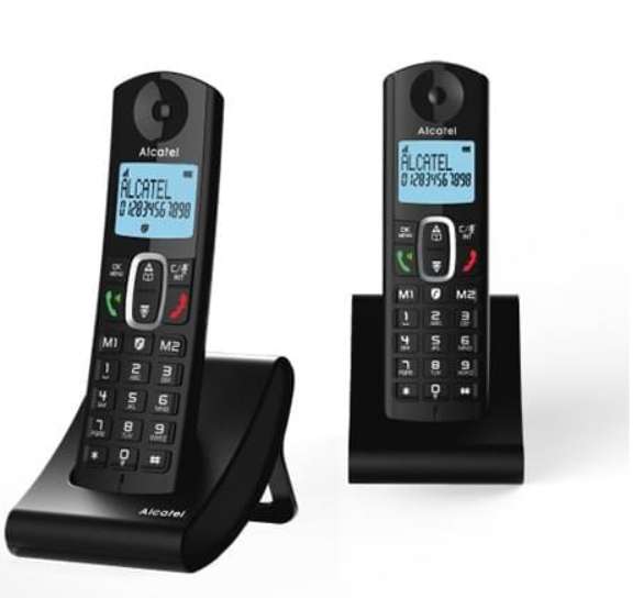 Kit 2 Téléphones fixes Alcatel F685 Duo - Noir (Via ODR 10€)