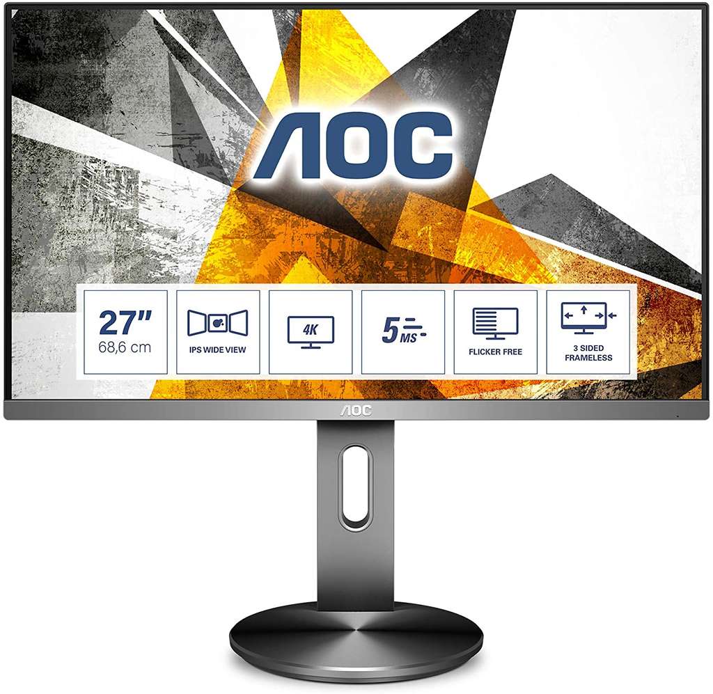 Ecran PC 27" AOC U2790PQU - 4K UHD, IPS, 60Hz, 5ms