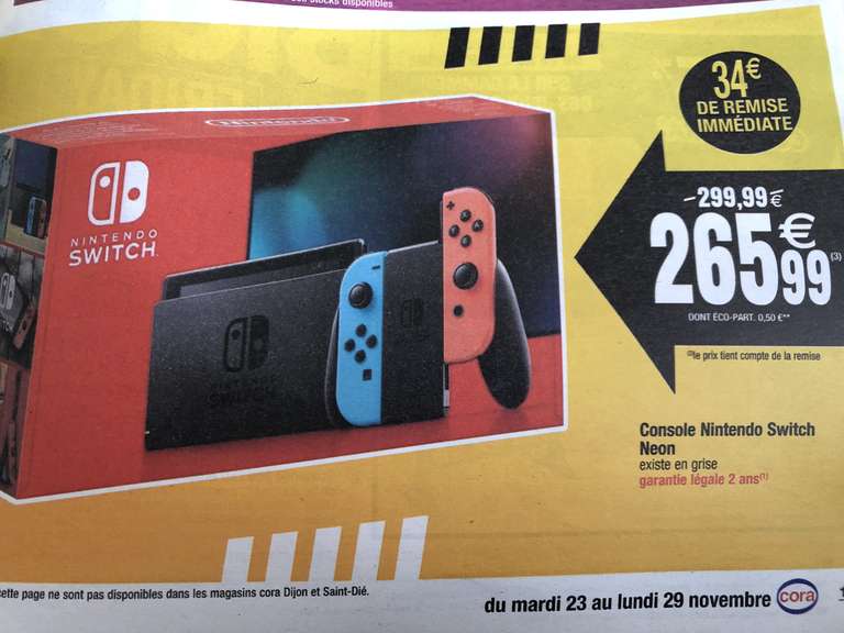 Console Nintendo Switch avec Joy-Con Néon