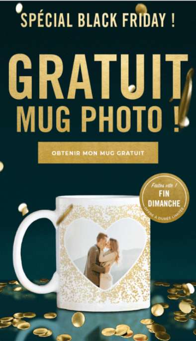 Mug photo personnalisé (frais de port compris) - freeprintsapp.fr