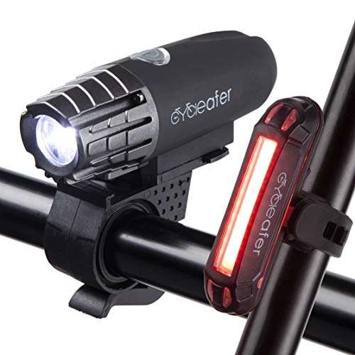 Éclairages avant/arrière pour vélo Cycleafer - rechargeables via USB (vendeur tiers)