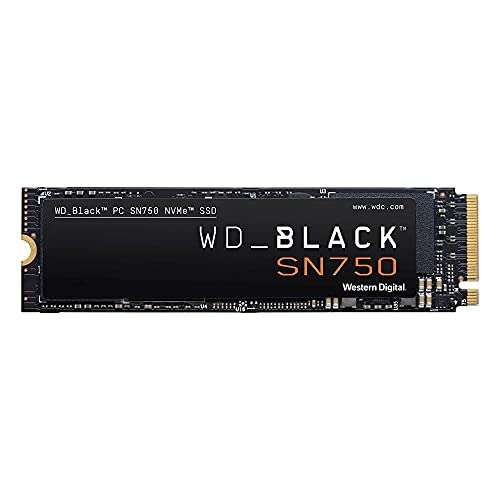 SSD interne M.2 NVMe Western Digital Black SN750 (TLC, DRAM) - 2 To (ou 1 To pour 95,59€)