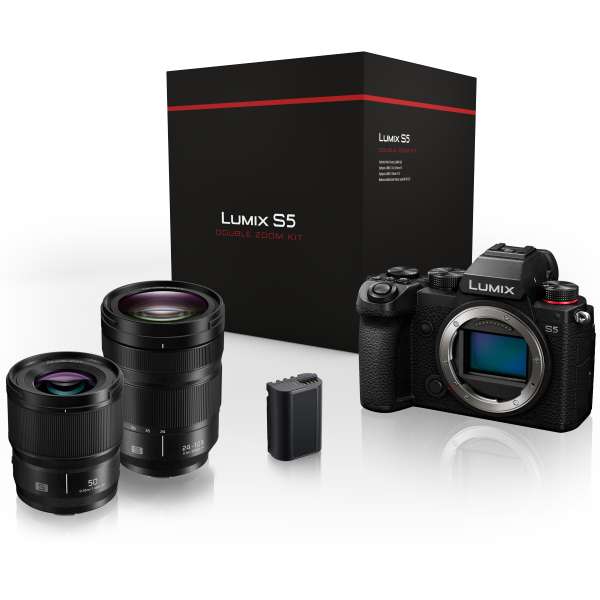 Appareil photo Panasonic Lumix S5 + Objectif 24-105 + Objectif 50mm f/1.8 + 2ème batterie