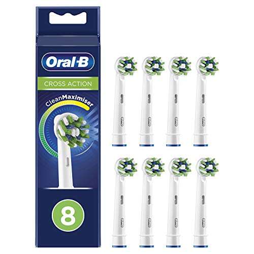 Lot de 8 brossettes Oral-B Clean Maximiser pour brosses à dents électriques Cross Action