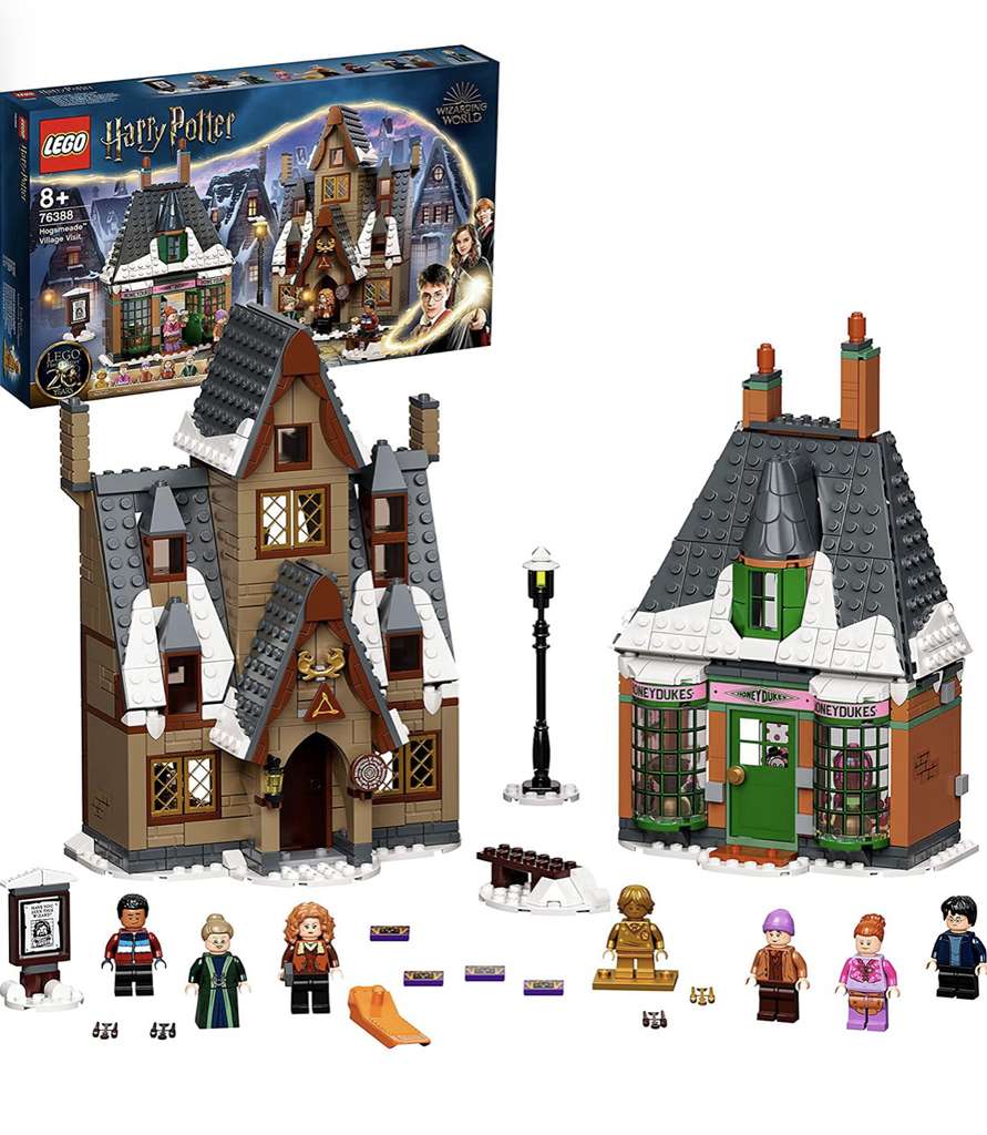 LEGO 76388 Harry Potter Visite du Village de Pré-au-Lard Edition 20ème Anniversaire avec Figurine de Collection Dorée
