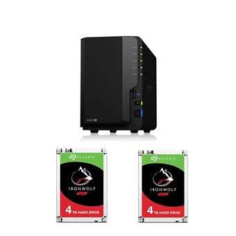 Serveur NAS Synology DiskStation DS220+ + 2 disques Seagate IronWolf ST4000VNA008 (4 To)