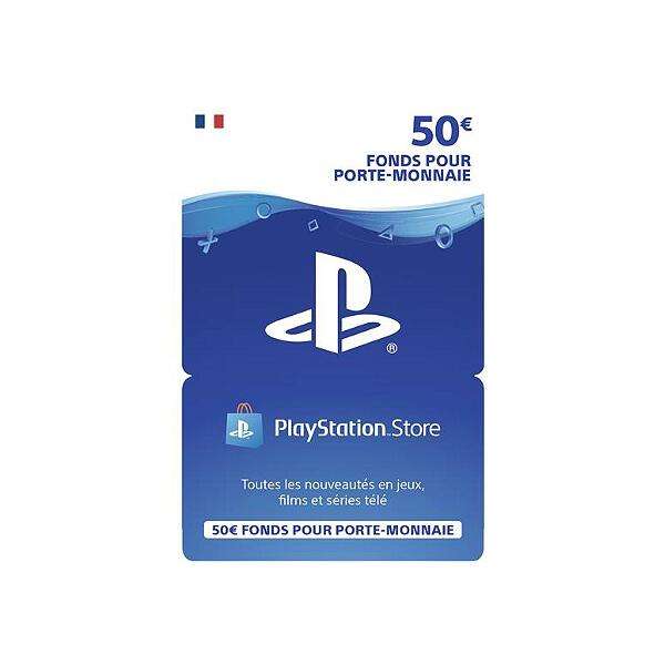 Sélection de cartes Playstation Store en promotion - Ex : Carte Playstation Store de 50€ (Dématérialisée)