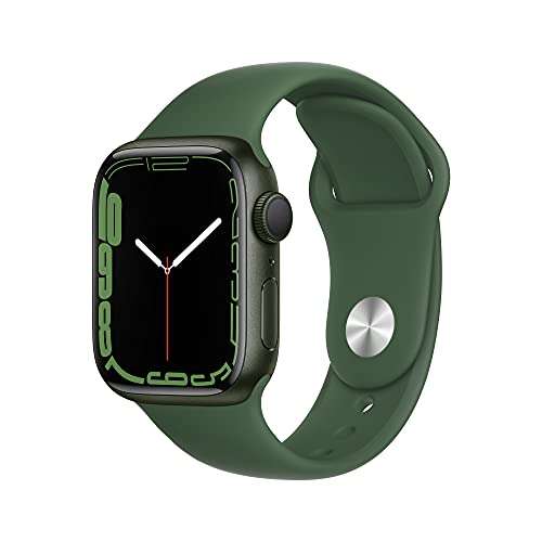 Montre connectée Apple Watch Series 7 (GPS) - 41 mm, en aluminium, coloris vert et noir