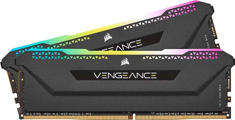 Kit mémoire RAM Corsair Vengeance RGB Pro SL - 16 Go (2 x 8 Go) DDR4, 3200 Mhz, CL16