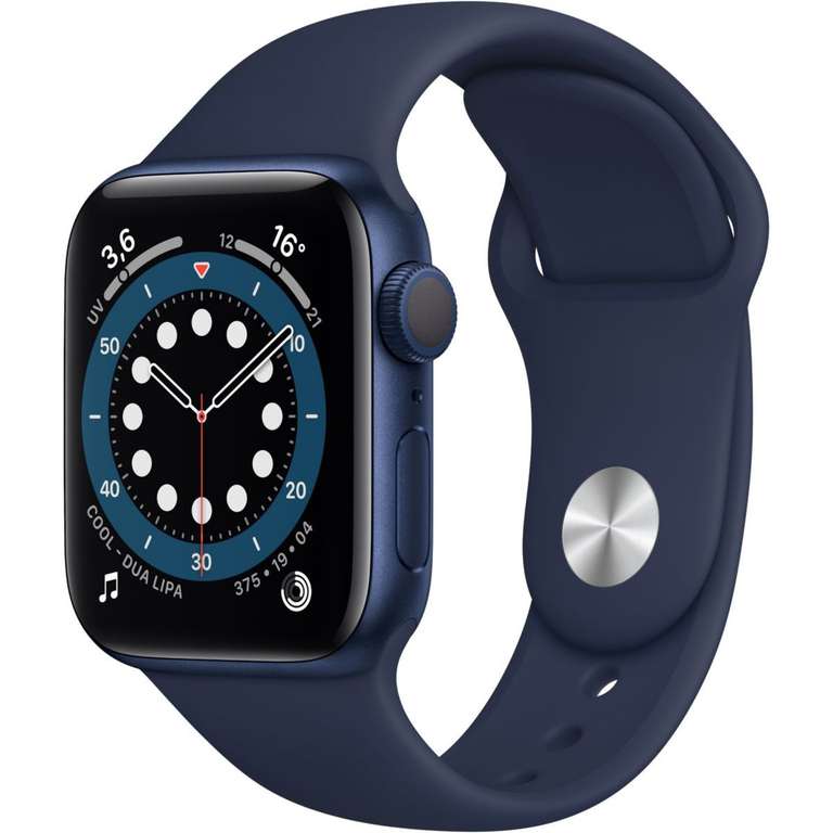 Montre connectée Apple Watch Series 6 (GPS) - 40 mm, Bleu (299.99€ avec RAKUTEN15 + 60€ en Rakuten Points)
