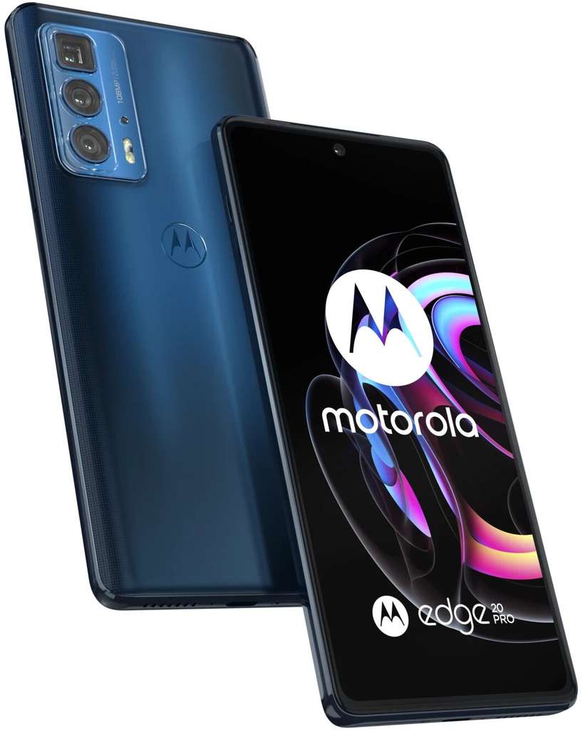Smartphone 6.7" Motorola Moto Edge 20 Pro 5G - full HD+ OLED, SnapDragon 870, 12 Go de RAM, 256 Go, 108 Mpix, bleu