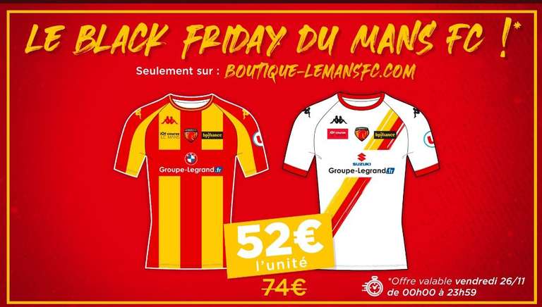 Sélection de maillots de football Le Mans FC en promotion - Ex : Maillot Adulte (boutique-lemansfc.com)