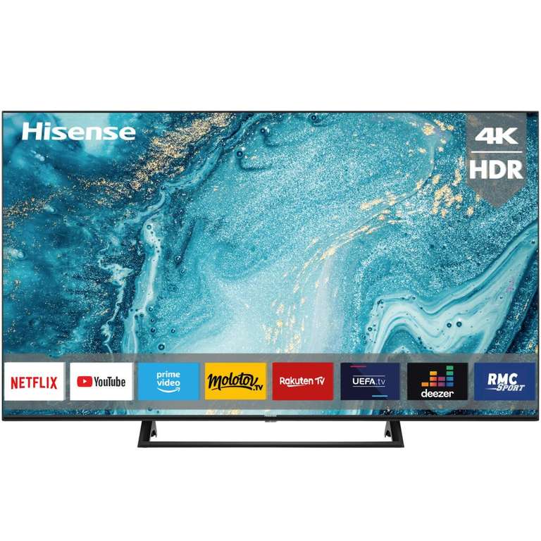 TV 65" Hisense 65A7300F - 4K, LED, HDR10+/HLG, DTS Virtual XTM, Smart TV (via 50€ ODR + 193,20€ sur la carte)