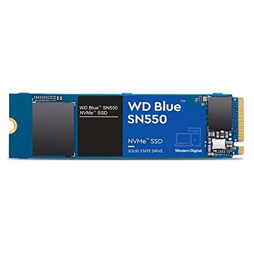 SSD interne M.2 NVMe Western Digital WD Blue SN550 - 500 Go, TLC 3D, Jusqu'à 2400 Mo/s