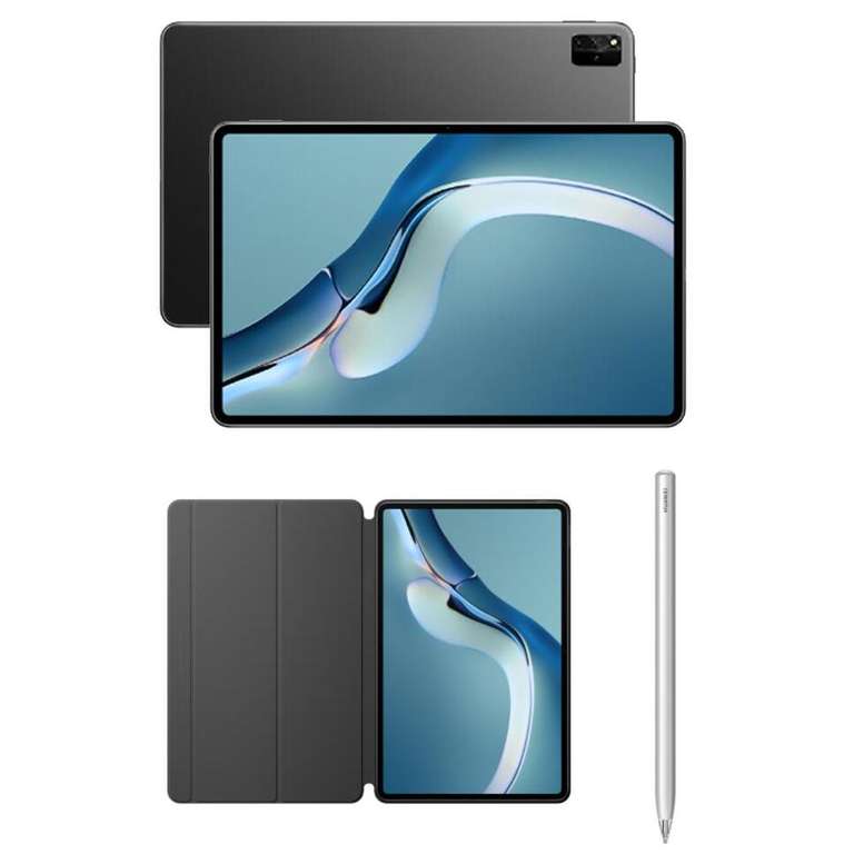 Tablette 12.6" Huawei MatePad Pro (OLED 2.5K, Kirin 9000E, RAM 8 Go, 256 Go, WiFi 6+, Sans Google) + Étui en cuir + Stylet M-Pencil