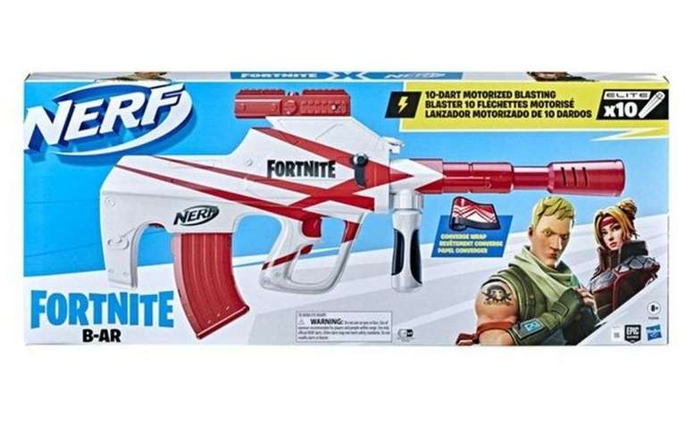 Pistolet Nerf Fortnite B-AR Hasbro avec 10 fléchettes