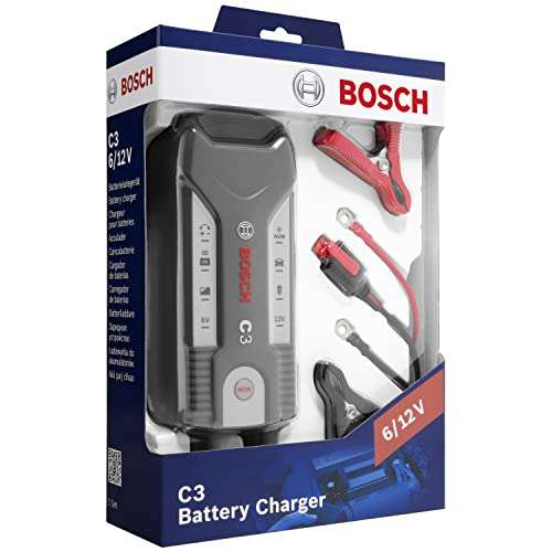 Chargeur de batterie intelligent et automatique voitures / motos Bosch C3- 6V/12 V / 3.8 A
