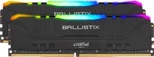 Kit Mémoire RAM DDR4 Crucial Ballistix RGB (BL2K8G32C16U4BL) 16 Go (8 Go x 2) - 3200 MHz, CL16