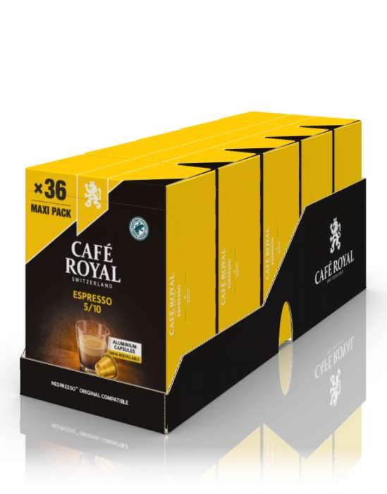 Sélection de capsules Café royal en promotion - Ex : Café Royal Espresso 5x36