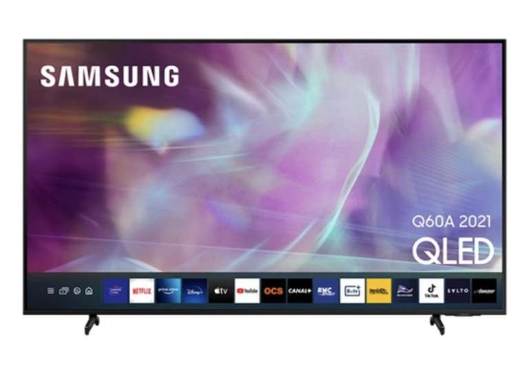 TV 70” QLED Samsung QE70Q60A 2021 - 4K UHD, HDR10+, Smart TV (via remise panier) - Sélection de magasins