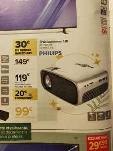 Vidéoprojecteur LED Philips NeoPix Easy Play NPX443 (via 20€ sur la carte fidélité)