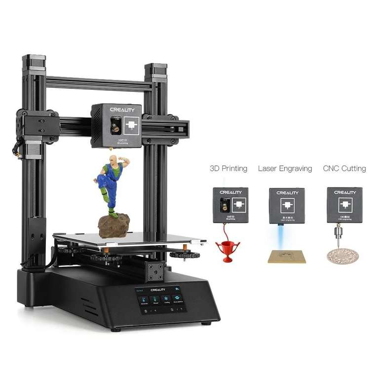 Imprimante 3D Creality 3D CP-01 3-en-1 - Support Gravure Laser, Découpe CNC (Entrepôt Europe)
